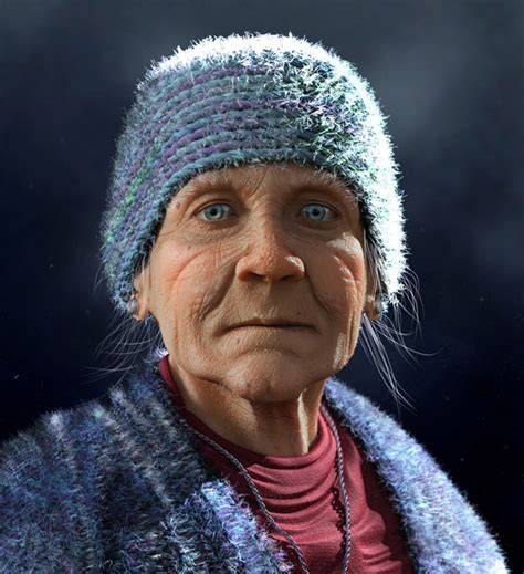 old lady Mauro Corveloni 3d character design - 0