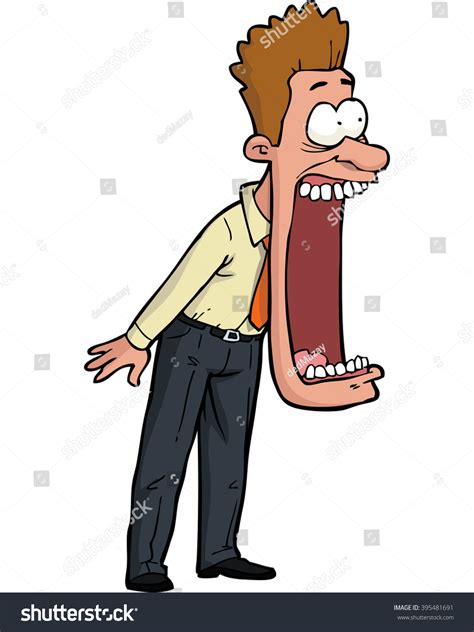 Cartoon Shocked Man His Mouth Open Stock Illustration 395481691 | Shutterstock