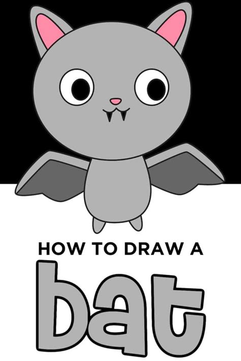 How to Draw a Bat - Cute Bat Drawing - Made with HAPPY