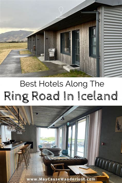 two pictures with the words best hotels along the ring road in iceland