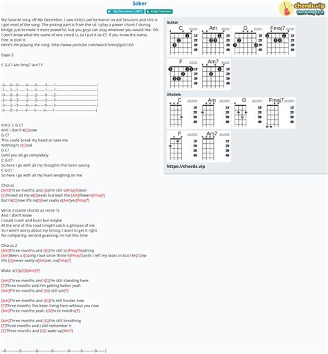 Chord: Sober - tab, song lyric, sheet, guitar, ukulele | chords.vip