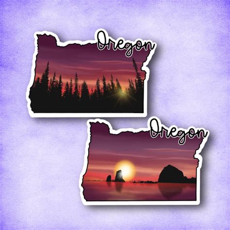 Oregon Sticker Pack Custom State Sticker Stickers for - Etsy