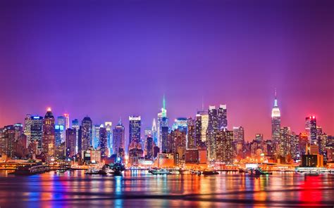 Daily Wallpaper: New York Skyline at Night | I Like To Waste My Time