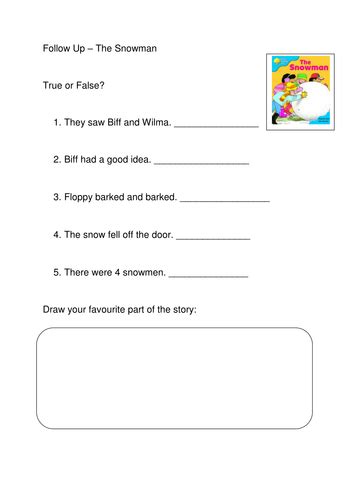 Oxford Reading Tree Comprehension Sheets | Teaching Resources