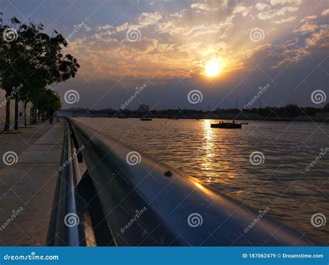 Sabarmati Riverfront Ahmedabad Night View Royalty-Free Stock Photo ...