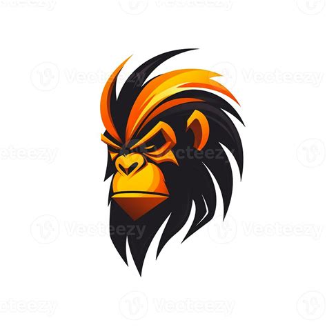 AI generated Abstract logo of a gorilla head. Generative AI 35671412 ...