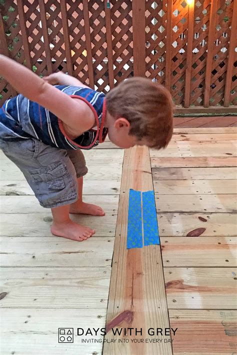 Hop the Lines; a Toddler Jumping Activity - Days With Grey