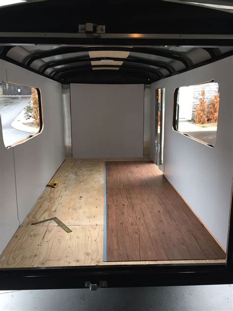 Enclosed Trailer Flooring Options - Trailer Cargo Paint Walls Flooring Painted Conversion ...