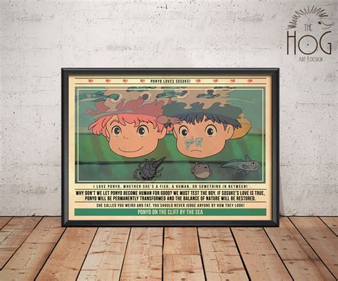 Ponyo Poster Quote Retro Movie Poster Movie Print Film