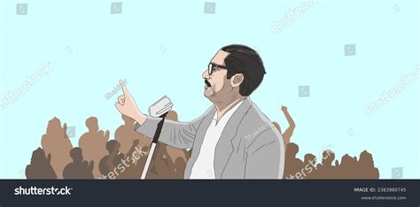 Illustration Bangladeshs First Prime Minister Sheikh Stock Illustration ...