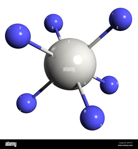 3D image of Fluoroantimonic acid skeletal formula - molecular chemical structure of superacid ...