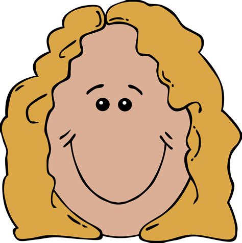 Clipart - Lady Face Cartoon