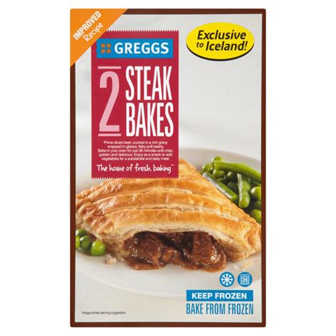 Greggs 2 Steak Bakes 280g | Greggs | Iceland Foods