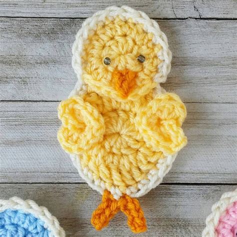 Baby Chick Applique PDF Crochet Pattern Crochet Chicken - Etsy