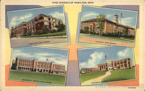 High Schools of Hamilton, Ohio Postcard