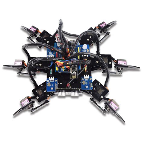 Adeept Hexapod 6 Legs Spider Robot Kit for Arduino UNO R3 and Nano with 20PCS SG92R Servo Motor ...