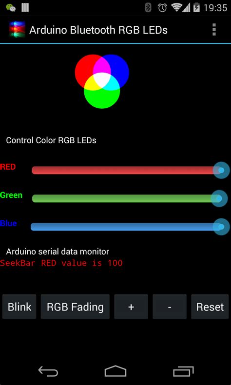 Android Arduino Control: Arduino Control RGB LEDs via Bluetooth