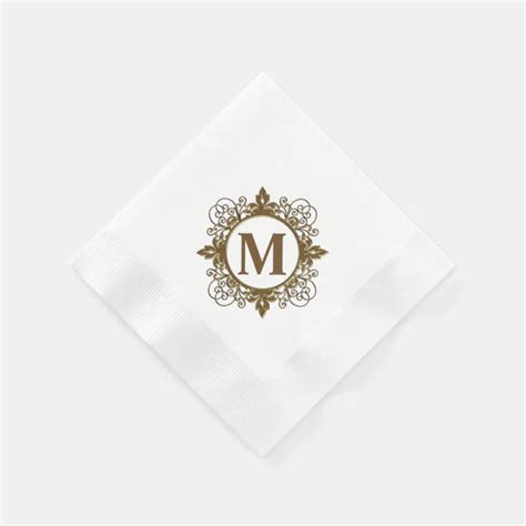 Monogrammed Paper Napkins | Zazzle