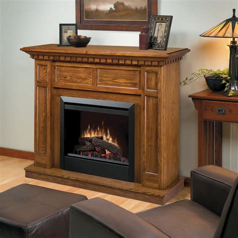 Caprice Oak Electric Fireplace Mantel Package - DFP4743O - Traditional ...