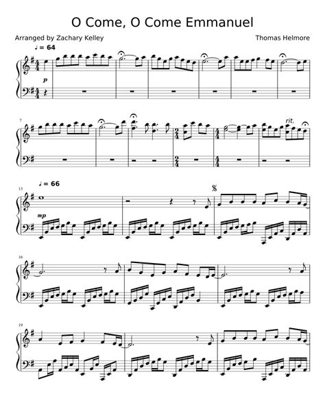 O Come, O Come Emmanuel Sheet music for Piano (Solo) | Musescore.com