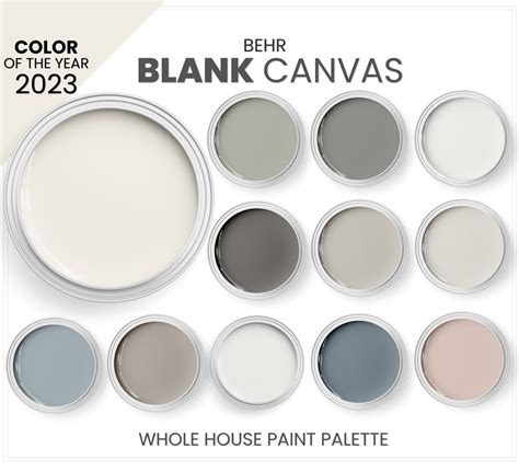 Blank Canvas Behr Color of the Year 2023 and Coordinating - Etsy