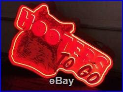 Hooters To Go Restaurant Vintage Lighted Neon Sign | Vintage Neon Sign