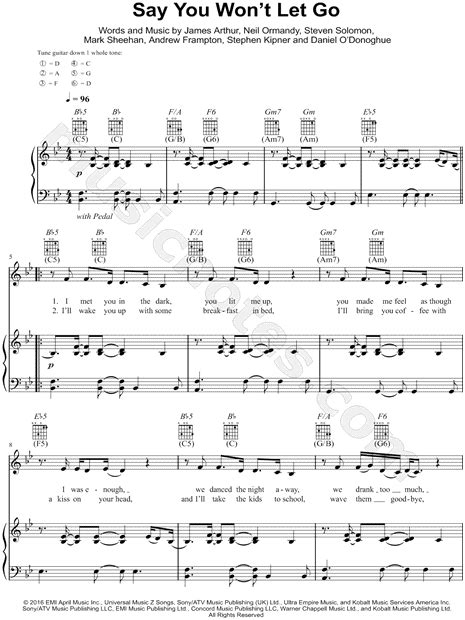 Just Say You Won T Let Go Chords - Sheet and Chords Collection