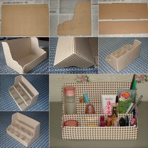 DIY Nice Cardboard Desktop Organizer