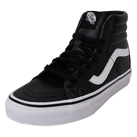 Vans Sk8-Hi Reissue Classic Tumble Black / True White High-Top Leather Women' - 5M 3.5M ...