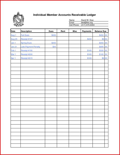 Free Accounts Receivable Spreadsheet Template - Printable Templates