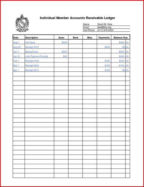 Free Accounts Receivable Spreadsheet Template - Printable Templates