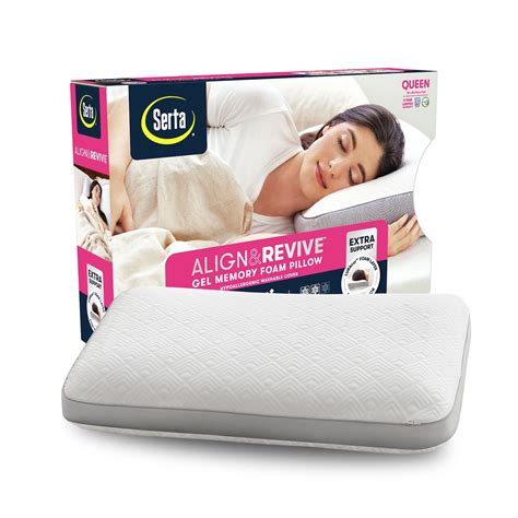 Serta® Align & Revive Gel Memory Foam Pillow | Memory foam pillow, Gel ...