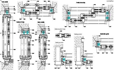 A sliding window doors and window installation details dwg file