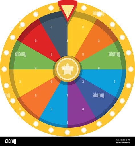 Fortune wheel template. Color cartoon gambling symbol Stock Vector ...