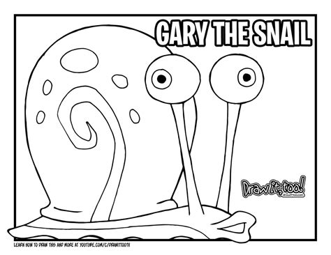 Gary Spongebob Coloring Page Gary The Snail Spongebob Squarepants | Images and Photos finder