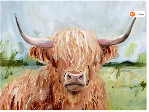 Colorful Highland Cow | Canvas art prints, Painting prints, Canvas art