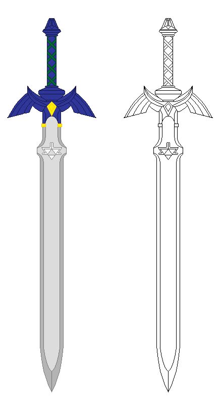 Master Sword Line Art by Debochira on DeviantArt