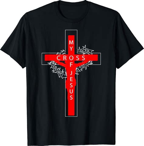 Cross T-Shirt : Amazon.co.uk: Fashion