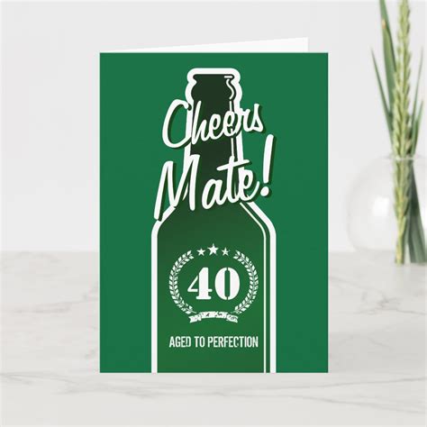 40th Birthday card for men | Aged to perfection | Zazzle