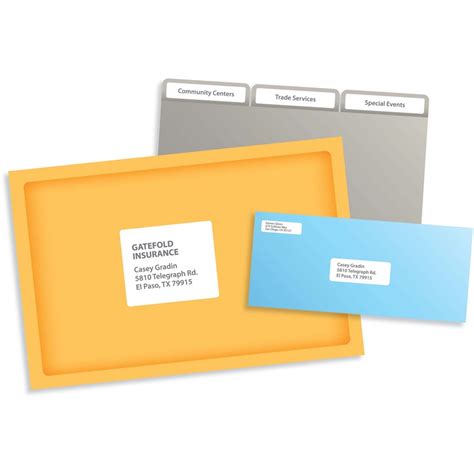 PRES-a-ply Address Label - Permanent Adhesive - Rectangle - Laser, Inkjet - White - Paper - 80 ...