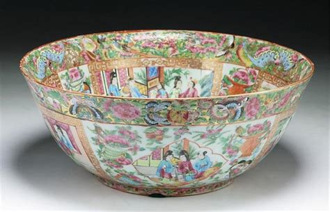 Sold Price: A Big Chinese Antique Qianlong Rose Medallion Porcelain Bowl - August 6, 0118 10:00 ...