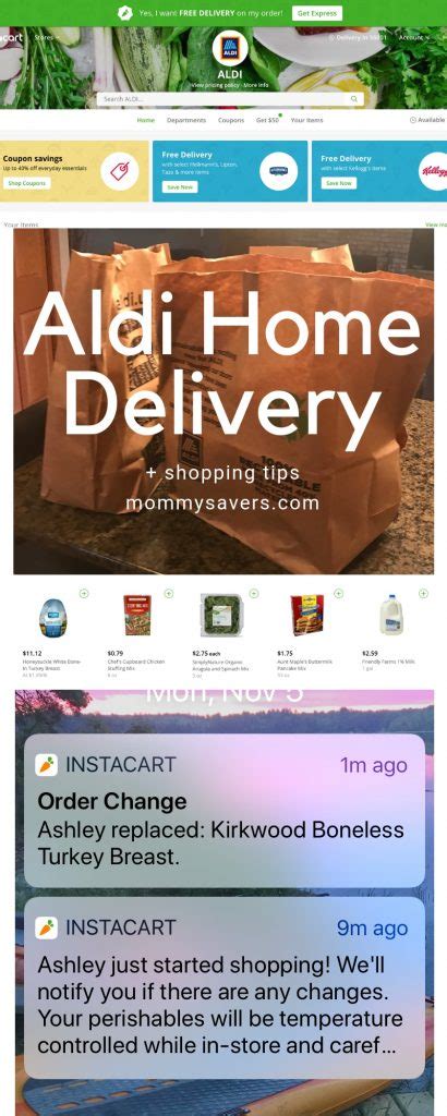 Home Grocery Delivery from ALDI via the Instacart App - Mommy Savers