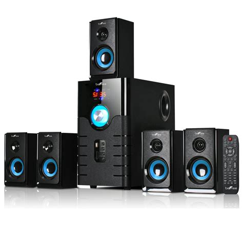 beFree Sound 5.1 Channel Surround Sound Bluetooth Speaker System- Blue - Walmart.com - Walmart.com