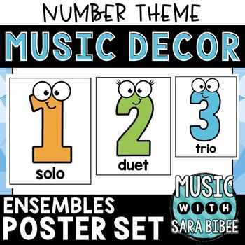 Music Ensemble Posters - Numbers {Number Themed} by Music with Sara Bibee