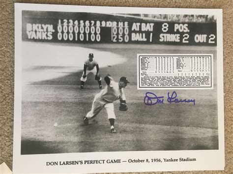 Lot Detail - DON LARSEN SIGNED 1956 World Series Perfect Game 8x10 PHOTO "10 BOLD SIGNATURE" HOF