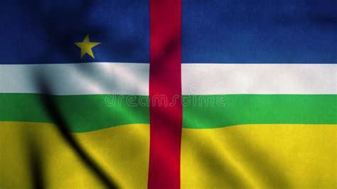 Central African Republic Flag Waving in the Wind. Sign of Central ...