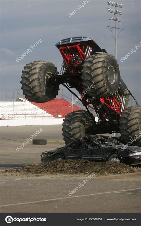 Monster Truck Jumps Cars Stock Photo by ©YAYImages 258578350