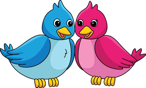 Love Birds Cartoon Colored Clipart Illustration 15529332 Vector Art at ...