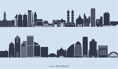 Generic Skyline Cityscape Silhouette Vector Vector Download