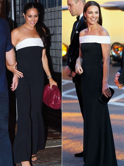 Meghan Markle and Kate Middleton Twin in Black and White Ensembles